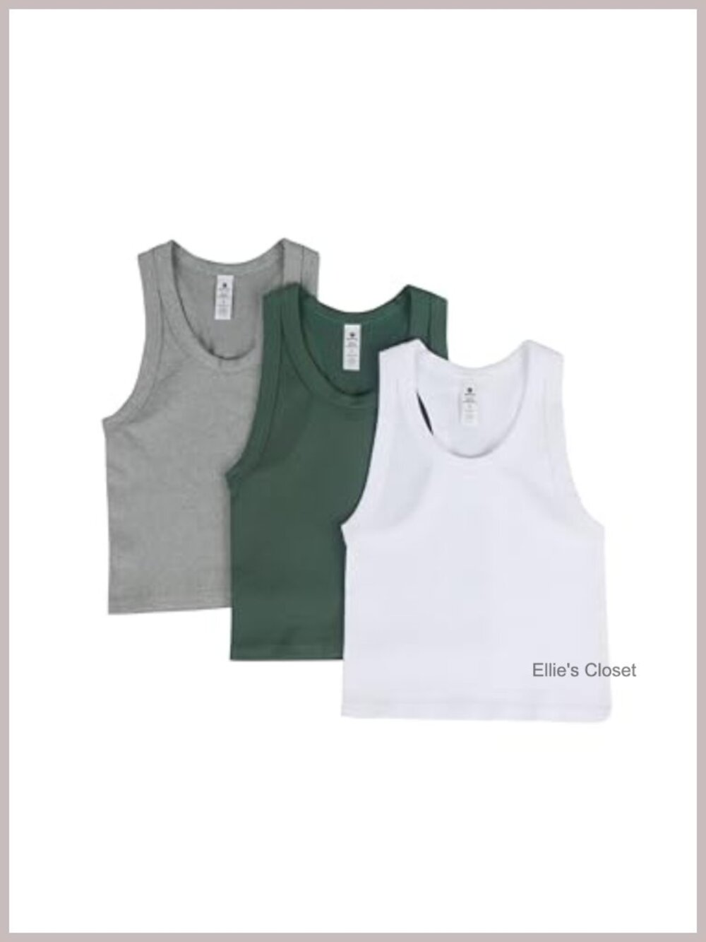 Seamless Ribbed Racerback Tank Tops 3 Pack Nylon Spandex Workout Scoop Neck